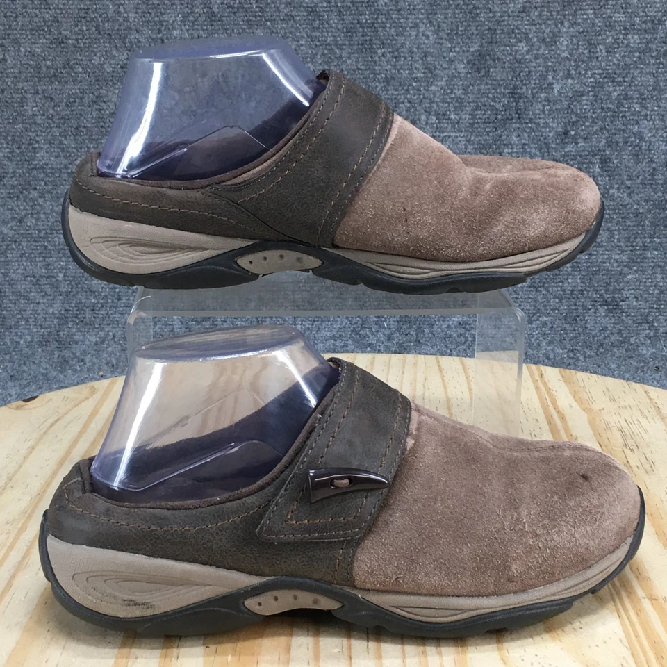 Easy Spirit Shoes Womens 8.5M Brown Eliana Mules Suede Comfort Slip On Explore24 - Image 2 of 4