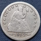 1853 Seated Liberty Quarter 25c Better Grade #96568