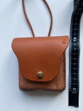 FAB Handmade Small Leather Pouch Belt Loop Compact Utility Tools Holder Case