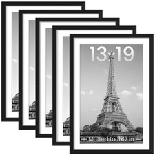 Elegant 5-Piece 13x19 Black Picture Frame Set for Beautiful Gallery Displays