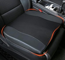 Car Seat Cushion Memory Foam 18 17 2.5in Black Ergonomic Pain Relief Driver Pad