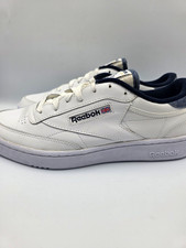 Reebok Club C 85 Men's Low Top Leather Lace-Up Sneaker White/Navy HI9048