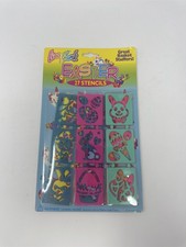 Vintage Lisa Frank Easter 27 Stencils P383 1990s New Sealed Basket Stuffers 90s