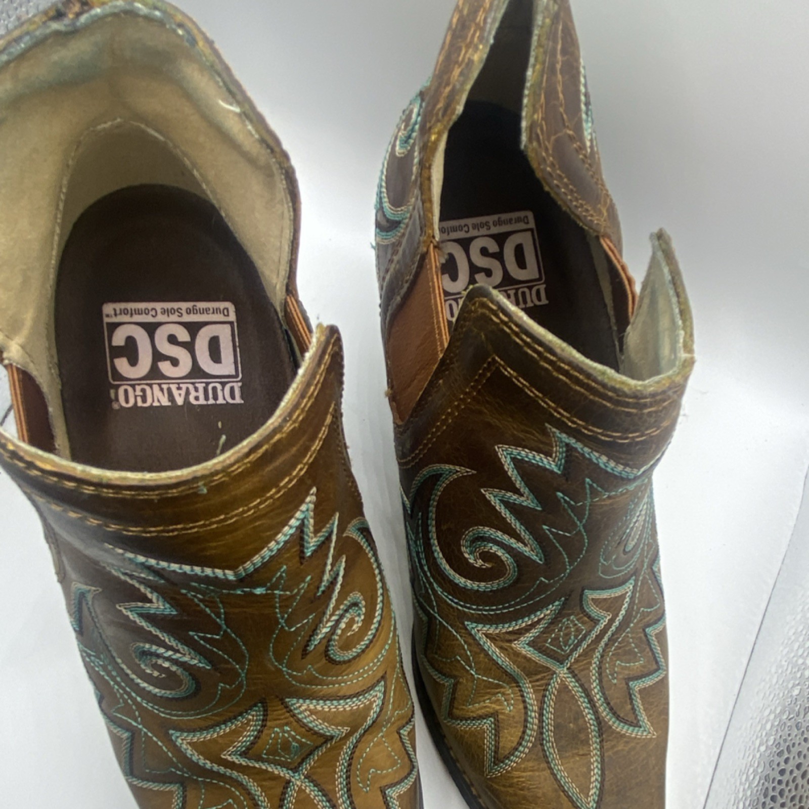 Durango DSC Women's Brown/Turquoise Leather Ankle… - image 2