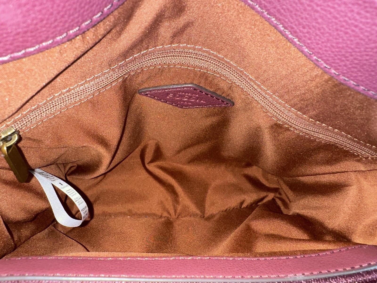 Fossil Kyler Satchel Wine Snake Python Embossed C… - image 6