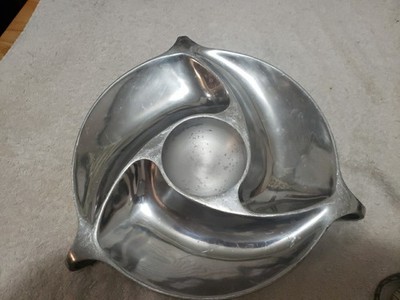 MCM Cast Aluminum Chip/vegetable And Dip Serving Tray