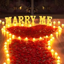 2031 Pcs Marry Me Light Up Letters Proposal Decorations, Marry Me Sign with 2...
