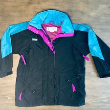 Columbia Sportswear Company Womens Size L Black Teal Pink Ski Snowboard Jacket