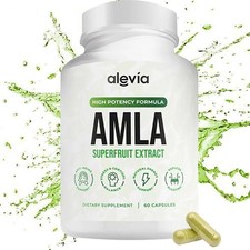 Alevia Organic Amla Capsules 1000mg Indian Gooseberry Antioxidant Supplement