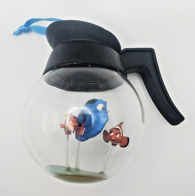 Disney Store Finding Nemo Dory Marlin Coffee Pot Sketchbook Christmas Ornament