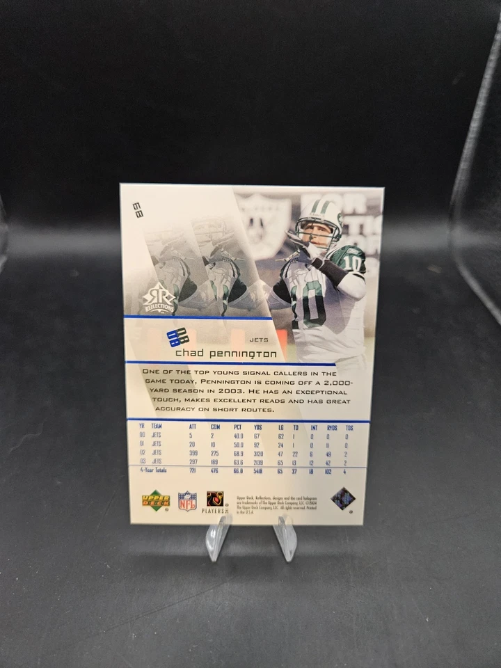 2004 Upper Deck Reflections Chad Pennington Blue parallel /10 !! - Image 2 of 2