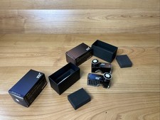 2 x  Vintage Montblanc 60ml Ink Shoe Style Bottles Midnight Blue Toffee Brown #J