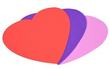 12 Pack 8in Foam Heart Shapes Red, Purple, Pink, Crafts, Projects 