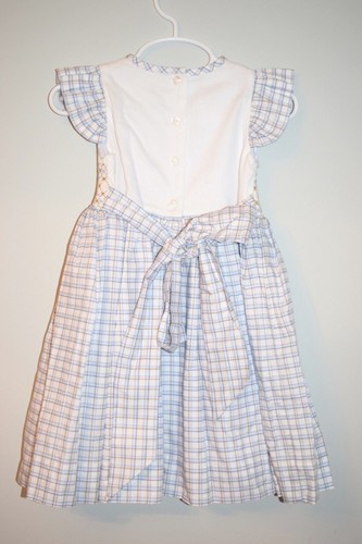NWT Spring Summer Blue Flowers Smocked Girl Dress 2T - Picture 2 of 2