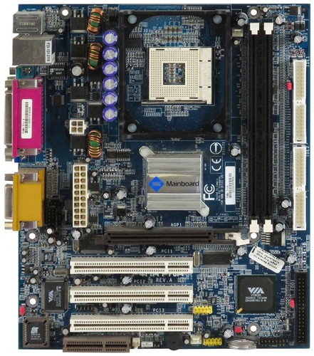 Mainboard VIA P4MA ProA Socket 478 2x DDR 3x PCI mATX - Picture 2 of 2