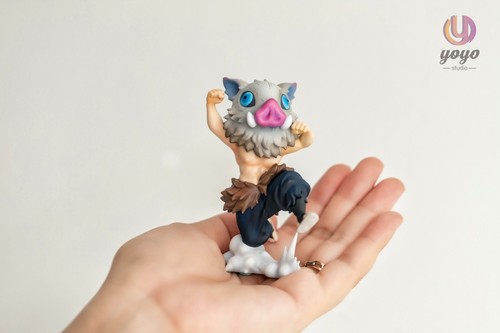 【En stock】 Cazador de demonios Inosuke Hashibira cabeza de jabalí cerdo estatua GK yoYo - Imagen 3 de 7