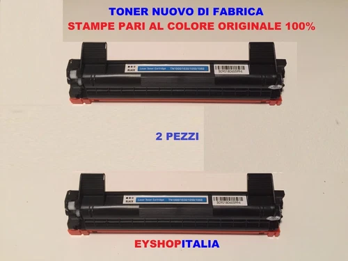 2 X TONER NERO BROTHER MFC1910W TIPO TN1050 ORIGINALE INK CARTRIDGE