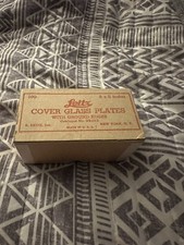 100 Box Of Vintage Leitz Cover Glass Plates 2x2 W/ Ground Edges