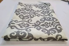 Waverly Sunshade Screen Print GREY/Cream Damask Fabric 1 Yard 54 W NEW
