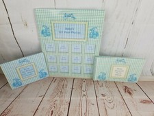 FTD Baby Blue 1st Year Photo Frame 3 piece Gift Set w Mini Album  Board Book