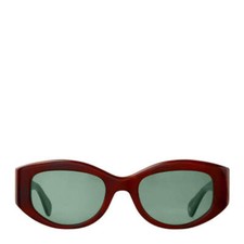 Garrett Leight Retro Biggie 49 Sunglasses Vintage Burnt Tortoise/Veridian
