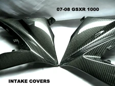 CARBON FIBER RAM AIR INTAKE COVERS  L-R 07-08 2007 - 2008 SUZUKI GSXR 1000