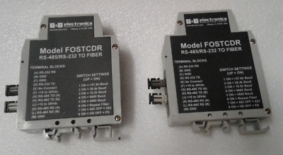 Lot of 2 B & B Electronics FOSTCDR RS-485/RS-232 to Fiber - Used