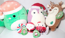Lot of Six Squishmallows Christmas plush NWT.