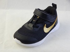 Nike Revolution 6 TDV Black/Gold Unisex Toddler Size 7C FREE S H