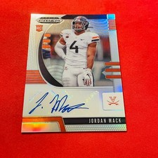 Jordan Mack .. ROOKIE PRIZM AUTO .. Virginia / Panthers .. 2020 Prizm 180