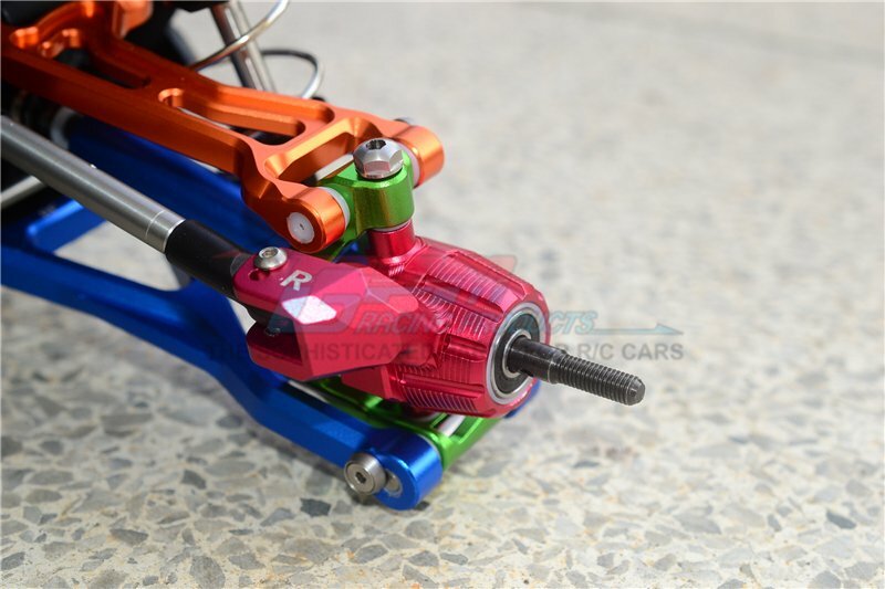 For Traxxas Maxx-ALUMINUM FRONT KNUCKLE ARMS -4PC Set-Red