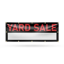 Yard Sale 13 oz Vinyl Banner Sign with Metal Grommets Heavy-Duty Single-Sided