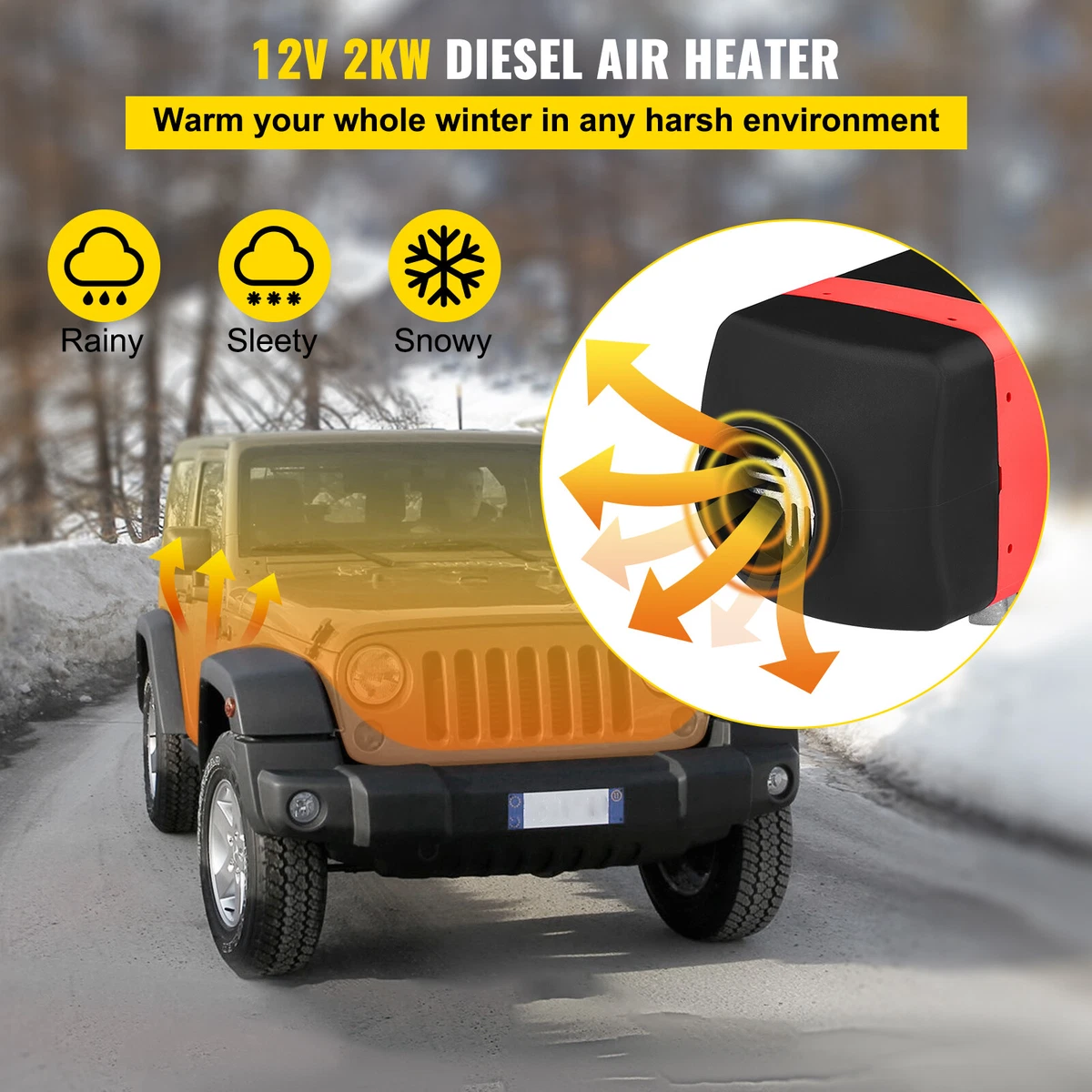 2KW Diesel Air Heater 12V LCD Thermostat Quiet 2000W For Trucks Boat Car  Trailer | eBay