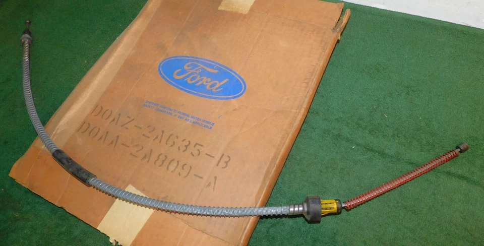 1970-1974 Ford Custom Galaxie 500 LTD Brougham NOS LH PARKING BRAKE REAR CABLE - Image 4 of 4