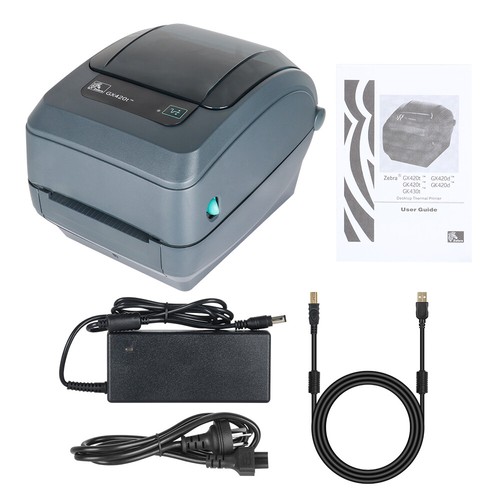 Imprimante réseau USB étiquette de bureau thermique Zebra GX420 GX420t avec alimentation - Photo 9/9
