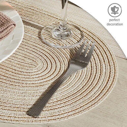 35x50cm Big Oval Braided Placemats Woven Table Mats for Dining Table Place Mats - Bild 17 von 28