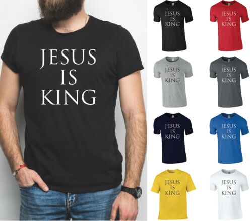 Jesus ist König T-Shirt - Christus Christliche Anbetung Weihnachten Ostern Tee - Bild 1 von 3
