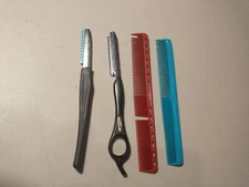 Professional Hair Salon Feather + Kasho Design straight razors lot of 2 used