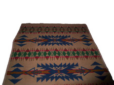 VINTAGE AZTEC SOUTHWEST MULTI COLOR ACRYLIC BLEND THROW BLANKET GERMANY