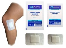 Adhesive Sterile Wound Dressings- First Aid Cuts & Wounds 8cm x 6cm - 10cm x 8cm