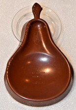 Fuller Brush SPOON REST Brown Pear Plastic Vintage Kitchen Decor, Made in USA*/
