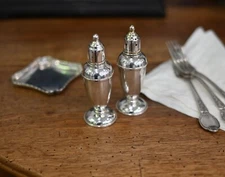 *SALE**Antique Reed & Barton Sterling Silver Salt & Pepper Shakers, Weighted