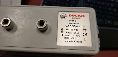 Ducati Energia DC86 PS PN: 216.86.1055 DC Filter Link Capacitor 1500 µF 700 VDC