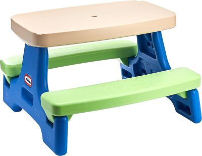 Kids Picnic Table Indoor Outdoor Folding Play Table With Seats And - Main Image