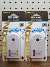 Lot of 2 Zircon Leak Alert Electronic Water Detector 64003 w/ Low Batt Warning