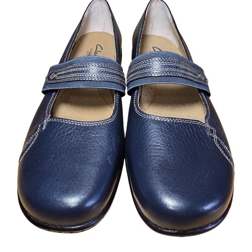 Neu ohne Karton Clarks Active Air Geraldine Q 81539 11M Mary Jane Navy Blau Leder Top - Bild 1 von 10