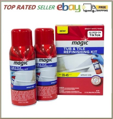 Magic Tub and Tile Refinishing Kit - Spray on Aerosol - Refinish Sinks Tile Porc
