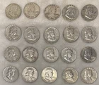$10 1951-1963 Franklin Half-Dollars - 90% Silver 20-Coin Roll - Silver Bullion