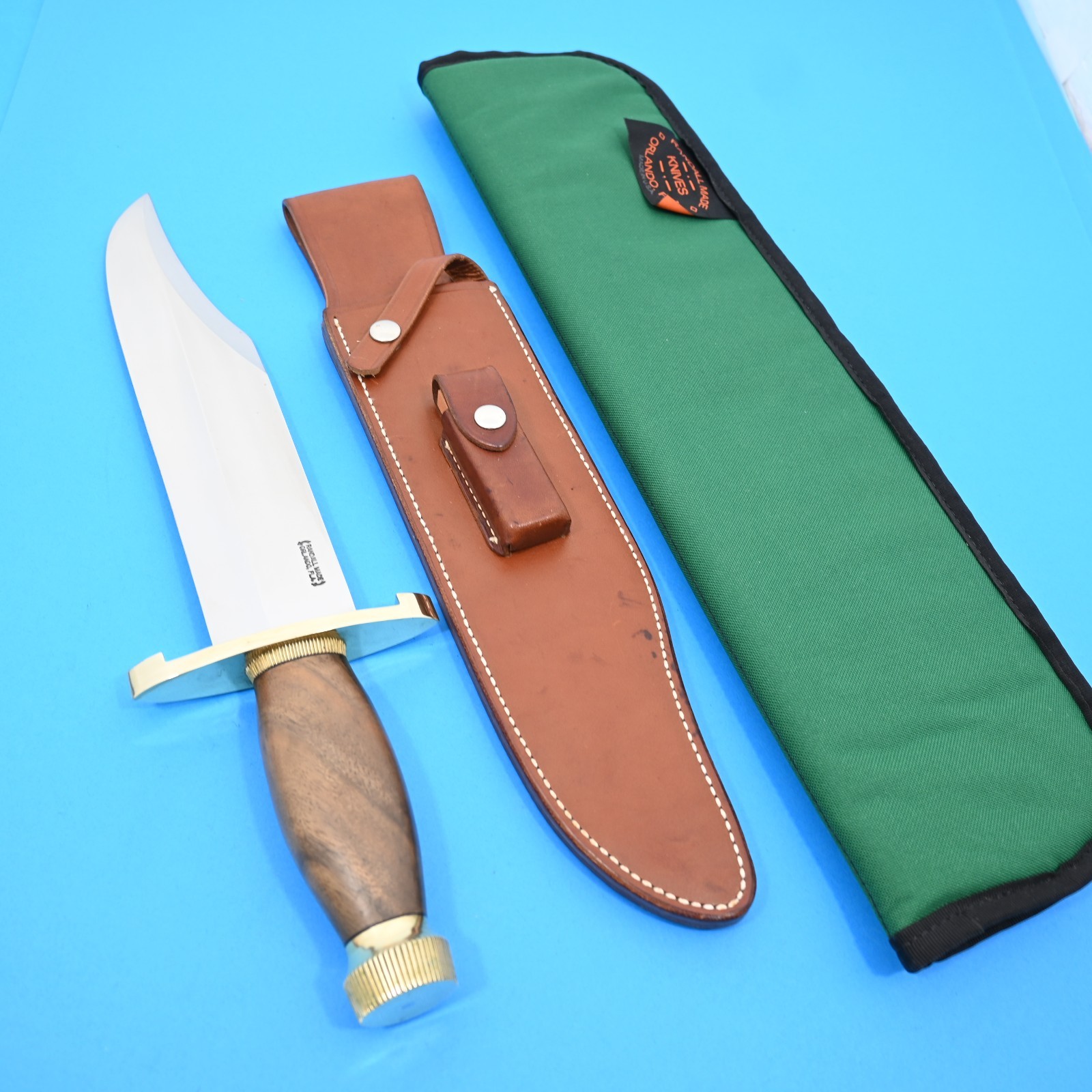 RANDALL KNIVES FLA. MODEL 12-11 LOADED SMITHSONIAN WALNUT BOWIE KNIFE-NEAR MINT
