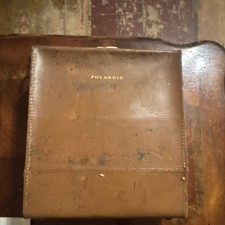 Vintage Polaroid Brown Leather Hard Camera Case With Strap